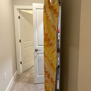 Forever 21 Yellow and White Tie-Dye Maxi Dress